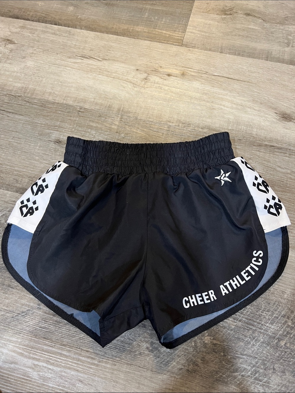 Rebel Athletic Cheer Athletics black shorts with liner size YM